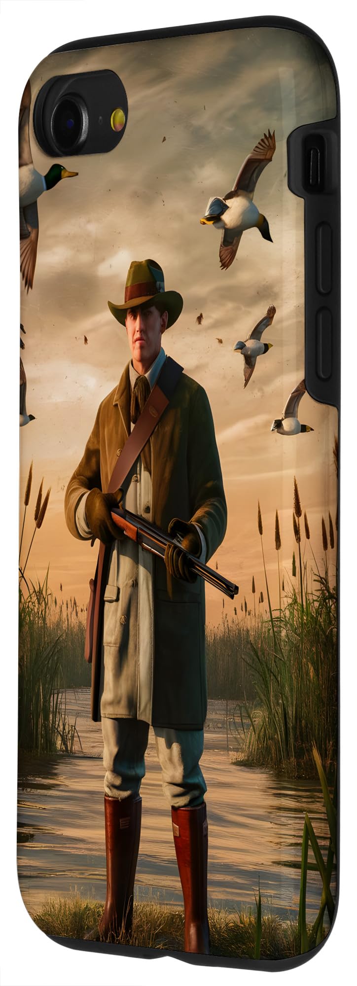 iPhone SE (2020) / 7 / 8 Duck Hunter Men Vintage painting Case - Image 2