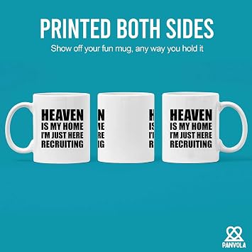 Heaven Is My Home I'm Just Here Recruiting Funny Christian Gifts for Women Men Pastor Gifts from Churchmate Minister Novelty Drinkware Ceramic Mug White 11 oz