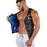 Kewlioo Men\'s Heat Trapping Zipper Sweat Enhancing Vest - Zip Up Compression Vest Shirt Shapewear Top - Gym Exercise Versatile Heat Shaper Jacket (Black, L/XL)