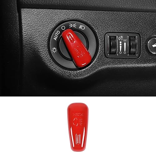 Miniatura 8 de Para Dodge Challenger 2015+, para Dodge Charger 2010+, para Dodge DurangoChrysler 300C 2011+, cubierta del botón del interruptor de los faros (fibra