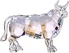 DOJOZ Crystal Bull Cow Ox Cattle New Year Gifts Home Decorations Figurines Collectibles Animal (White)
