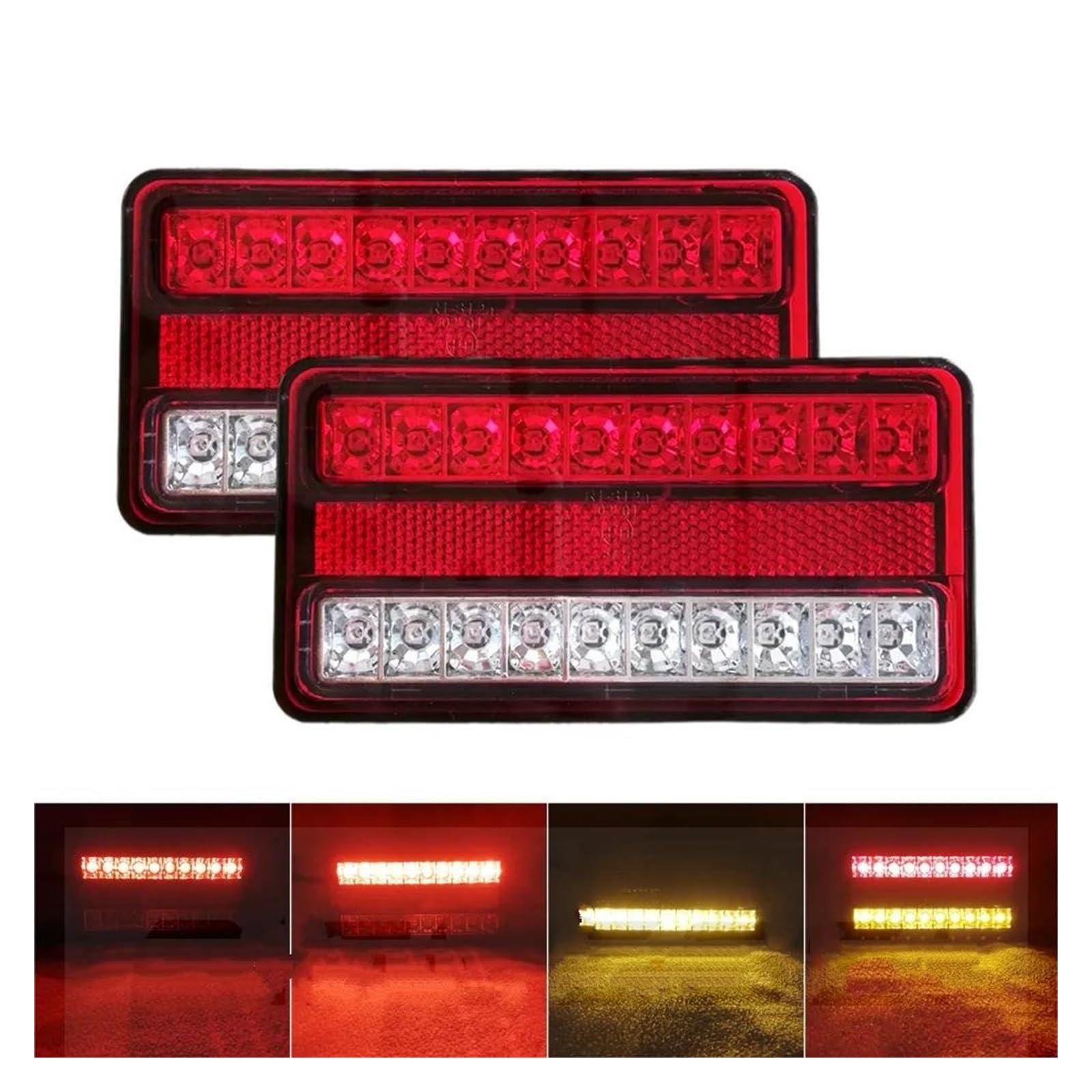 KHUKHU Trailer Lights Rear Light Tail Light LED Taillight Trailer Reflectors Lamp 2 X Boat Trailer Tail Light 12V Caravan Rear Light Truck