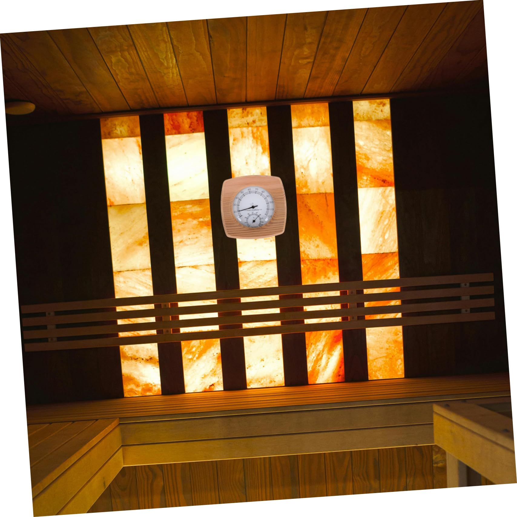 Sauna Thermometer Hygrometer mit Feuchtigkeitsmesser für Innenräume Präzises Bad Temperaturmessgerät Vielseitig für Sauna Dampfbad und Badezimmer Wasserresistent Wandmontage