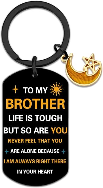 Brother Christmas Gifts Cool Brother Gift From Sister Christmas Gifts For Brothers Adult Older To My Brothers Keychain Funny Keychain From Sister Sibling Birthday Gift Idea