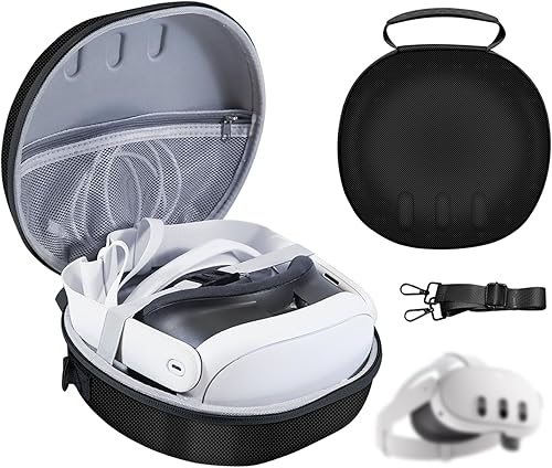Estuche rígido de transporte para Quest 3, estuche de viaje para auriculares de realidad virtual para accesorios Quest 3, adecuado para viajes y
