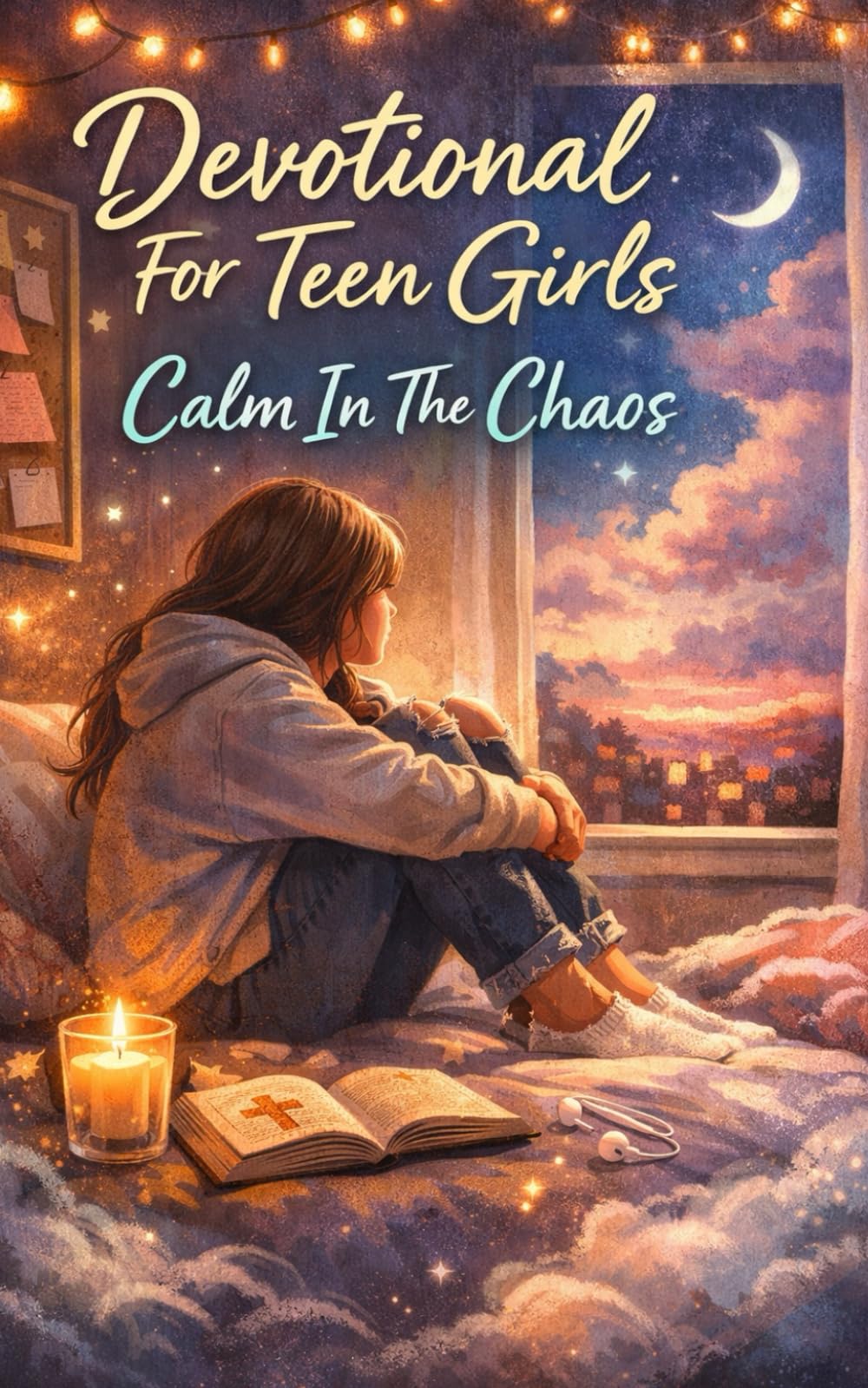 Devotional For Teen Girls: Calm In The Chaos: Short Daily Christian Devotions And Grounding Prayers For Teen Anxiety And Overthinking, School Stress, Social Pressure, And Sleep