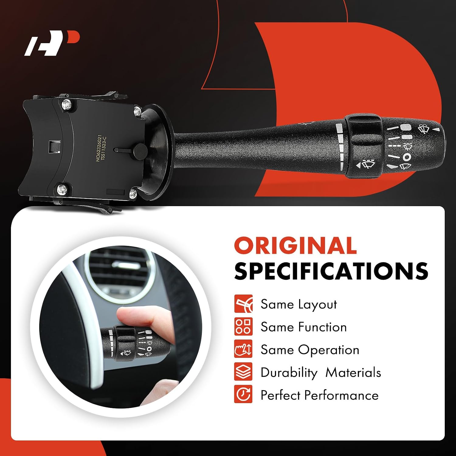 A-Premium Front Windshield Wiper Switch Compatible with Chevrolet Equinox & Pontiac Torrent, 2007 2008 2009