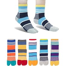 Tabi Socks Athletic Cotton Crew Length Quarter Ankle Two Toe for Women and Men