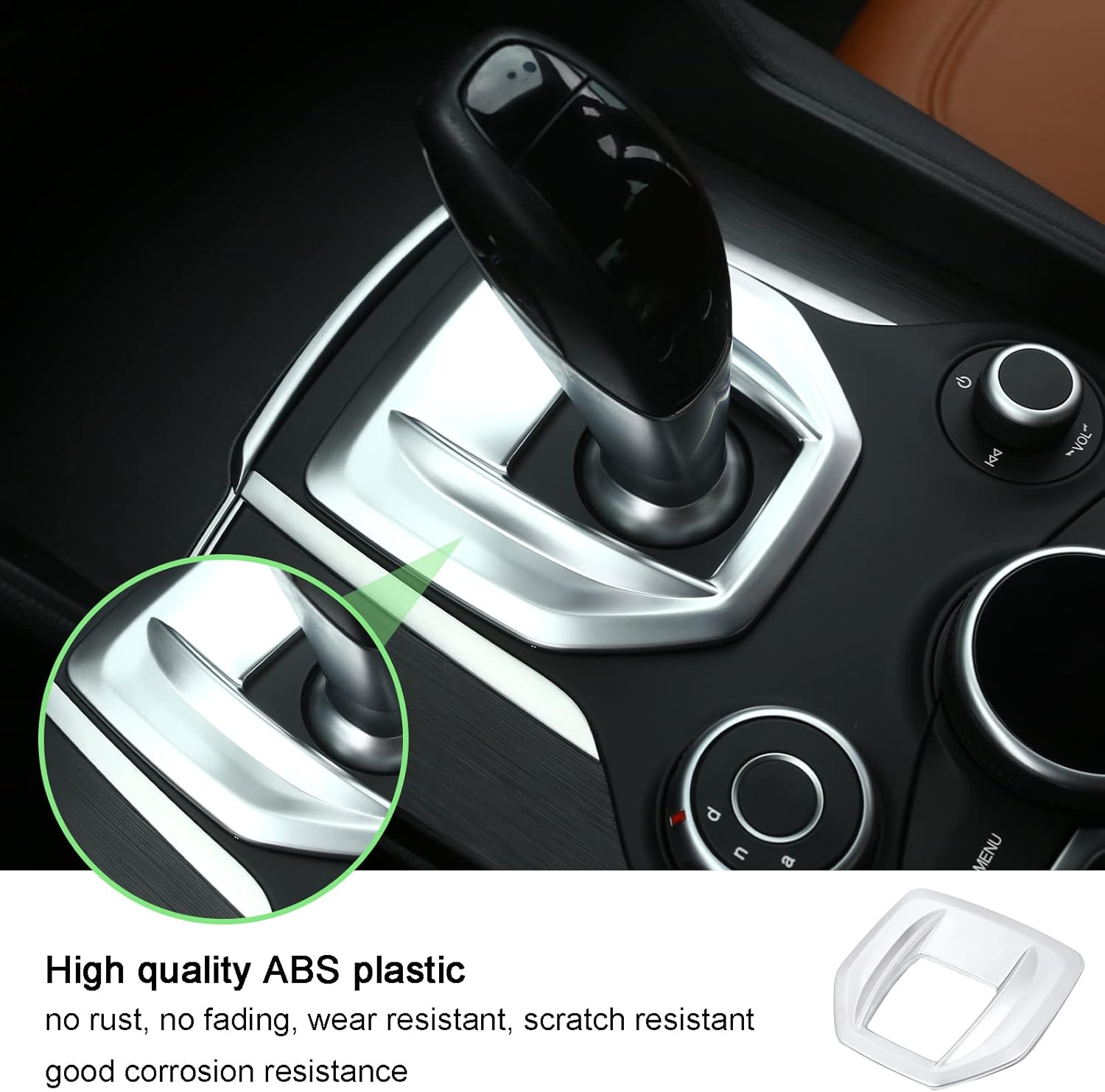 LLKUANG for Alfa Romeo Giulia Stelvio 2017 2018 2019 ABS Matte Interior Center Console Gear Shift Panel Cover Trim