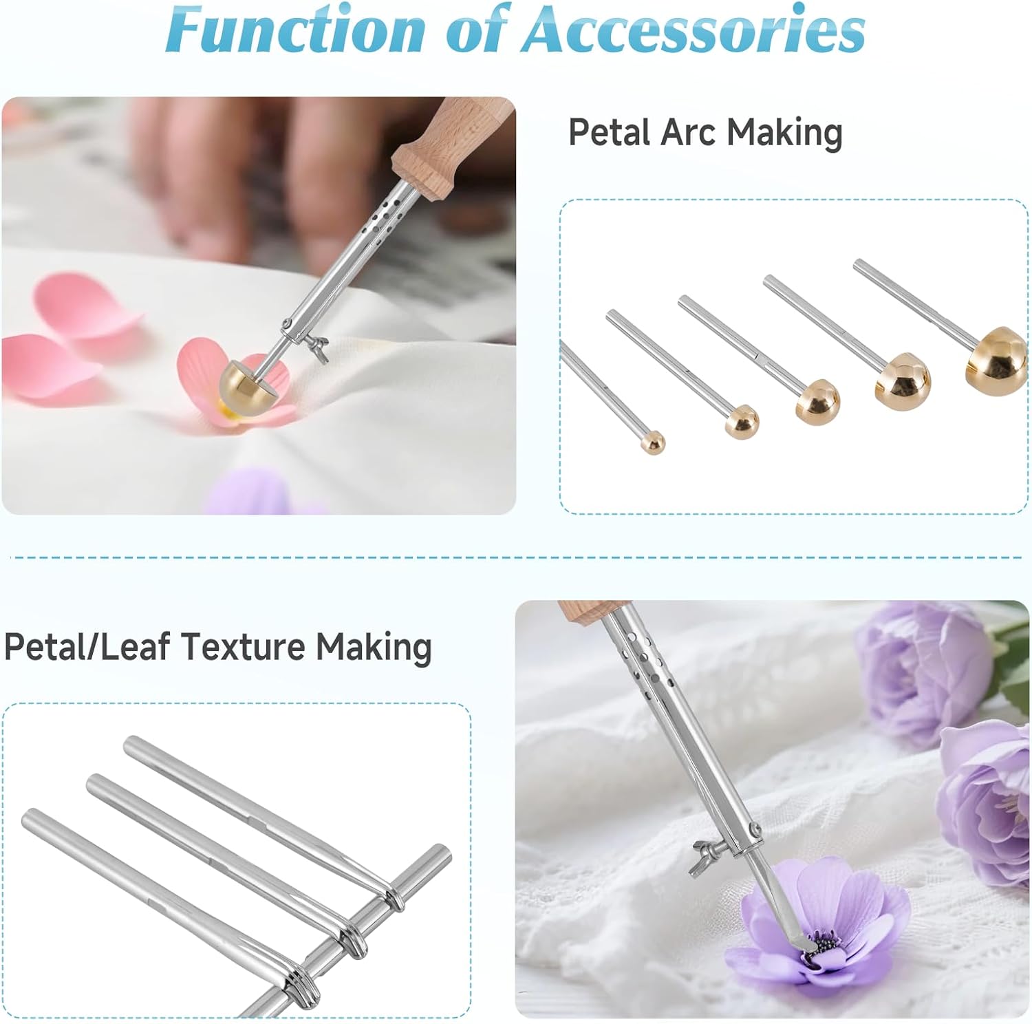 YUCHENGTECH Fabric Flower Making Tools with 17 Heads Artificial Flower Ironing Machine Brass Fake Electric Fabric Flower Maker US Plug 110V