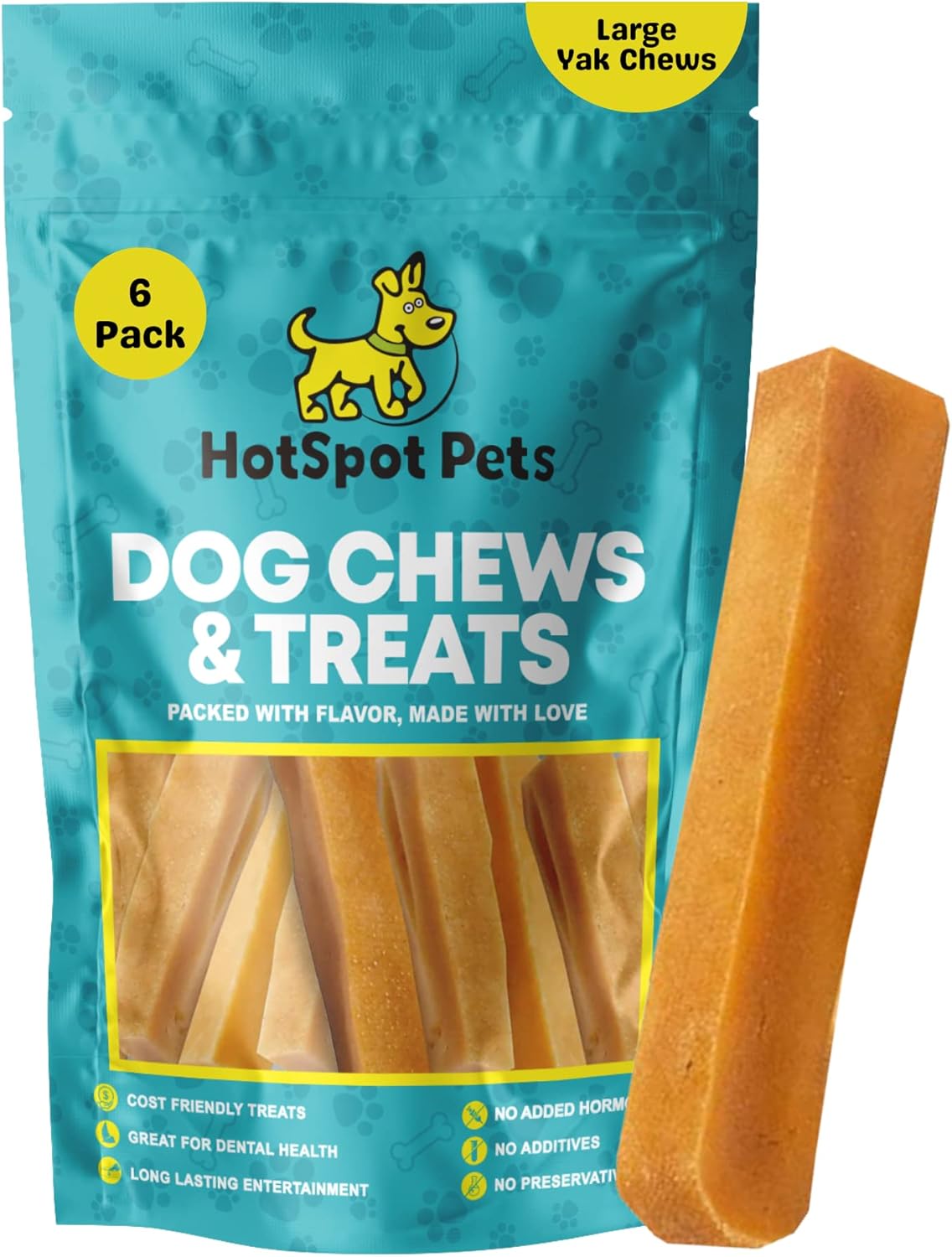 hotspot pets Large Yak Chews for Dogs Premium Long
