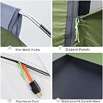 Camping Tent,2/4/6 Person Tent with Rainfly & Large Mesh Windows, Waterproof, Easy Setup - Tents for Family,Camping, Hiking,Backpacking and Outdoor