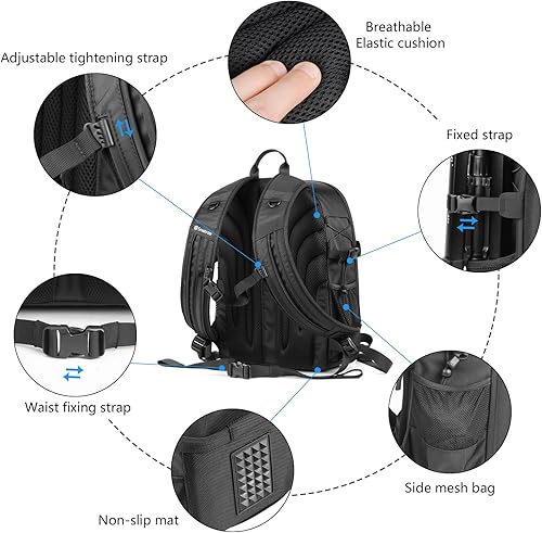 Miniatura 5 de Smatree Mochila Profesional para DJI Mavic 3 Pro, Mochila Impermeable para DJI Mavic 3 Pro ComboMavic 3 Pro Cine Accesorios para Drones (NO