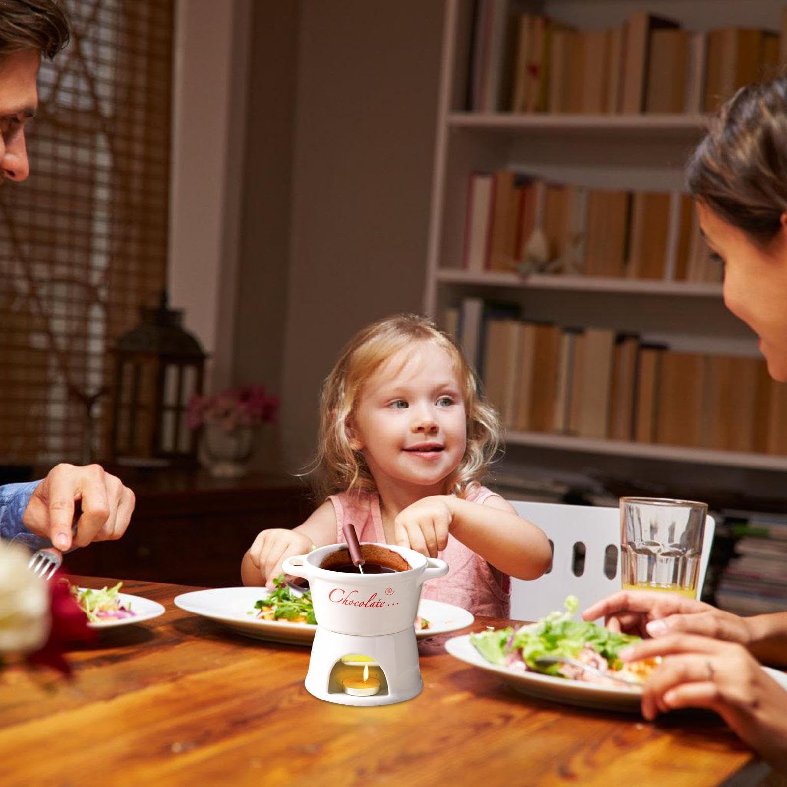 Fonduetasse – Teelicht-Fondue-Tasse, 300 ml Schokoladenkäse-Fondue-Tassen, Schmelzbecher, Sahnebereiter, tragbarer Schmelzbecher für heiße Schokolade, für Liebhaber, Familien
