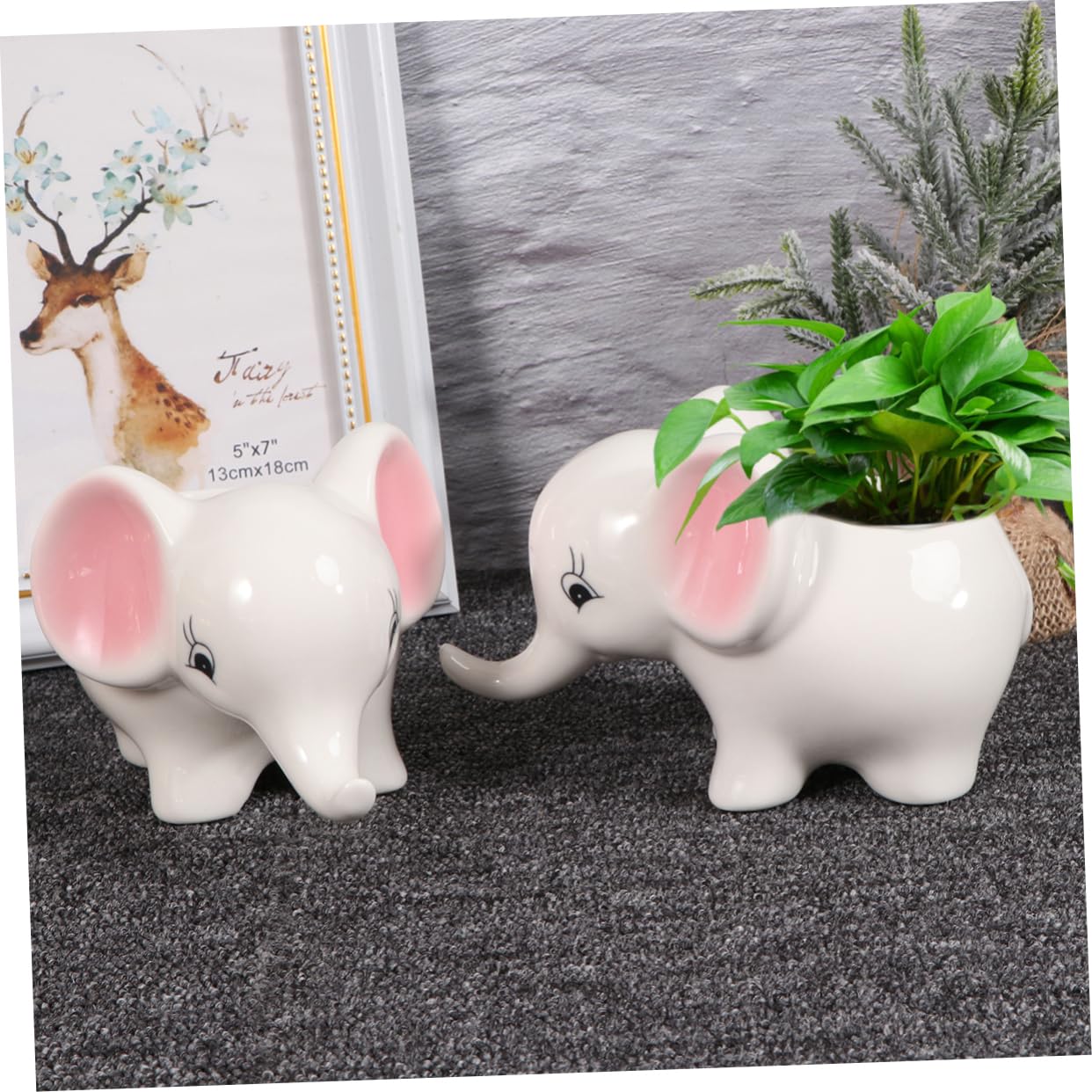 Sサイズ⭐️ぞう⭐️多肉ポットセラミック植栽ポットかわいい象の形の植物入れ　鉢 Sサイズ⭐️ぞう⭐️多肉ポットセラミック植栽ポットかわいい象の形の