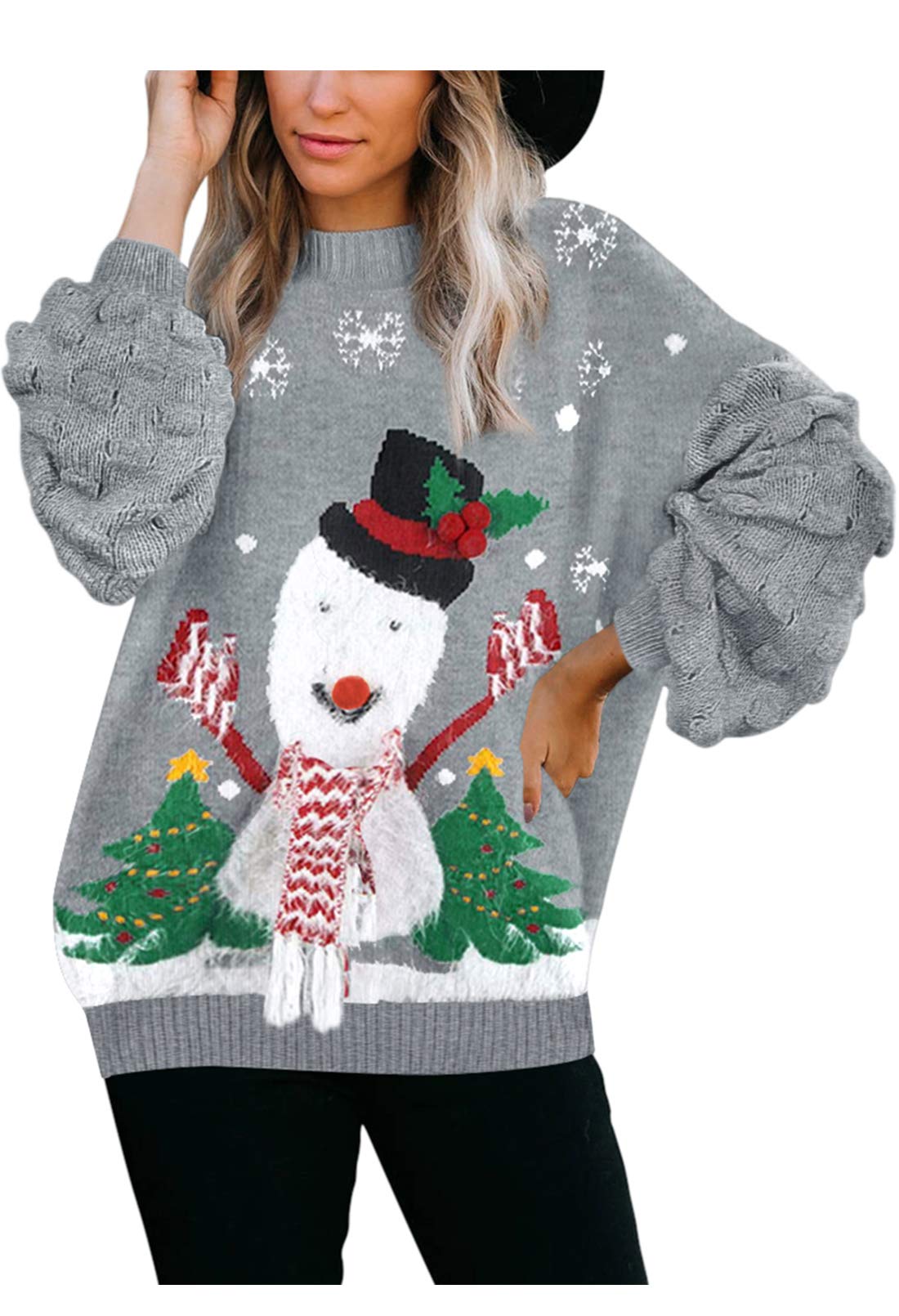 SovoyonteeWomen's Oversized Pullover Cute Ugly Christmas Sweater