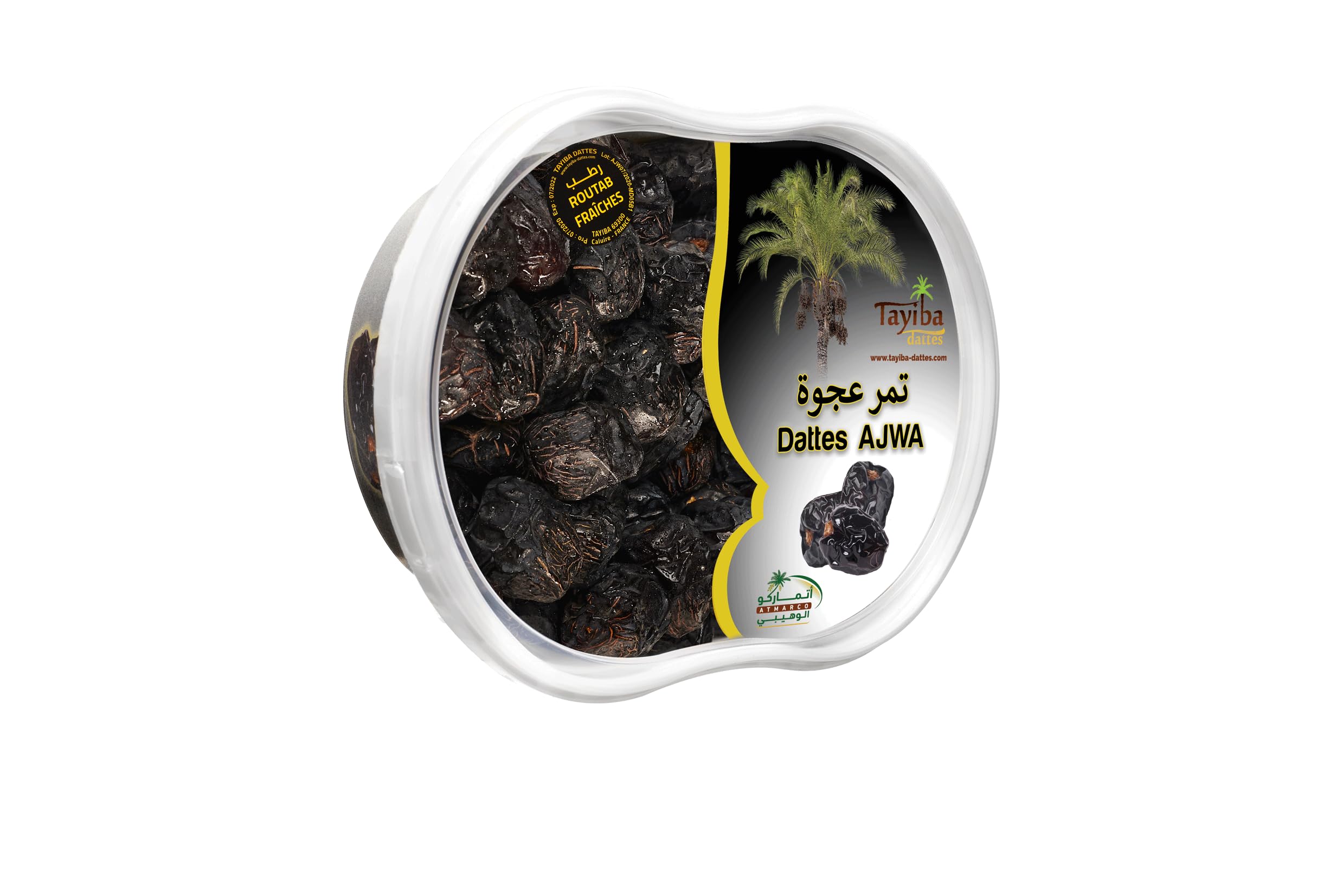Mercado del Paraíso ➤ Dátiles Ajwa Routab XXL 1Kg ➤ Dátiles de Medina, naturales, con hueso, sin azúcares añadidos.