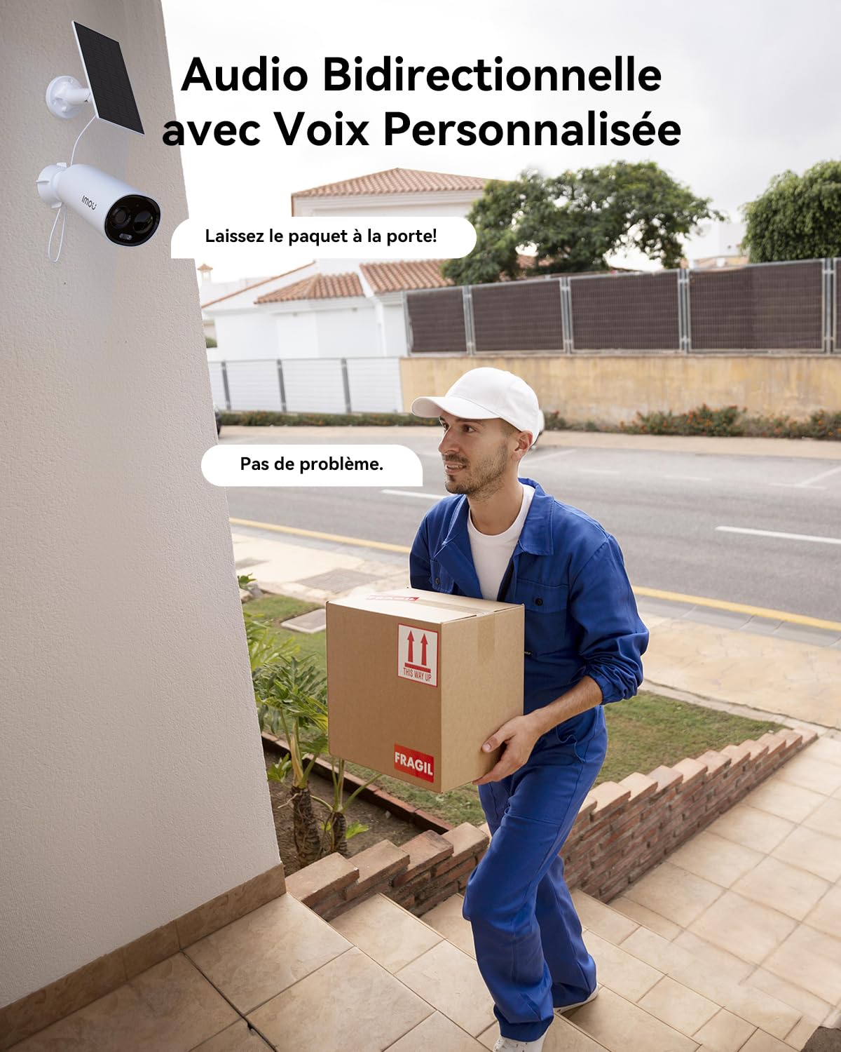 Imou 3K(5MP) Caméra Surveillance WiFi Extérieure sans Fil Solaire, Camera Solaire Exterieur avec IA Détection Humaine, Vision Nocturne Couleur, Audio Bidirectionnel,Mode Privé,Sirène,Étanche IP66