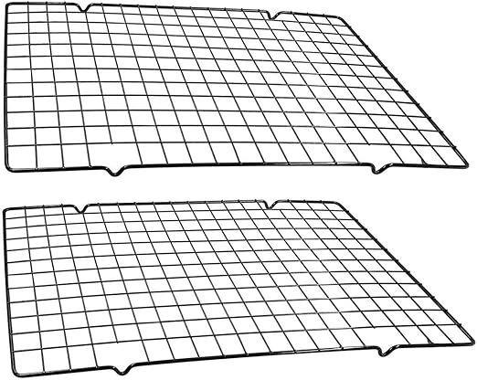 Daycount® 2-Pack Heavy-duty Cooling Rack for Baking Stacking 10 x 16 Inch Stainless Steel Wire Rack for Cooling, Drying