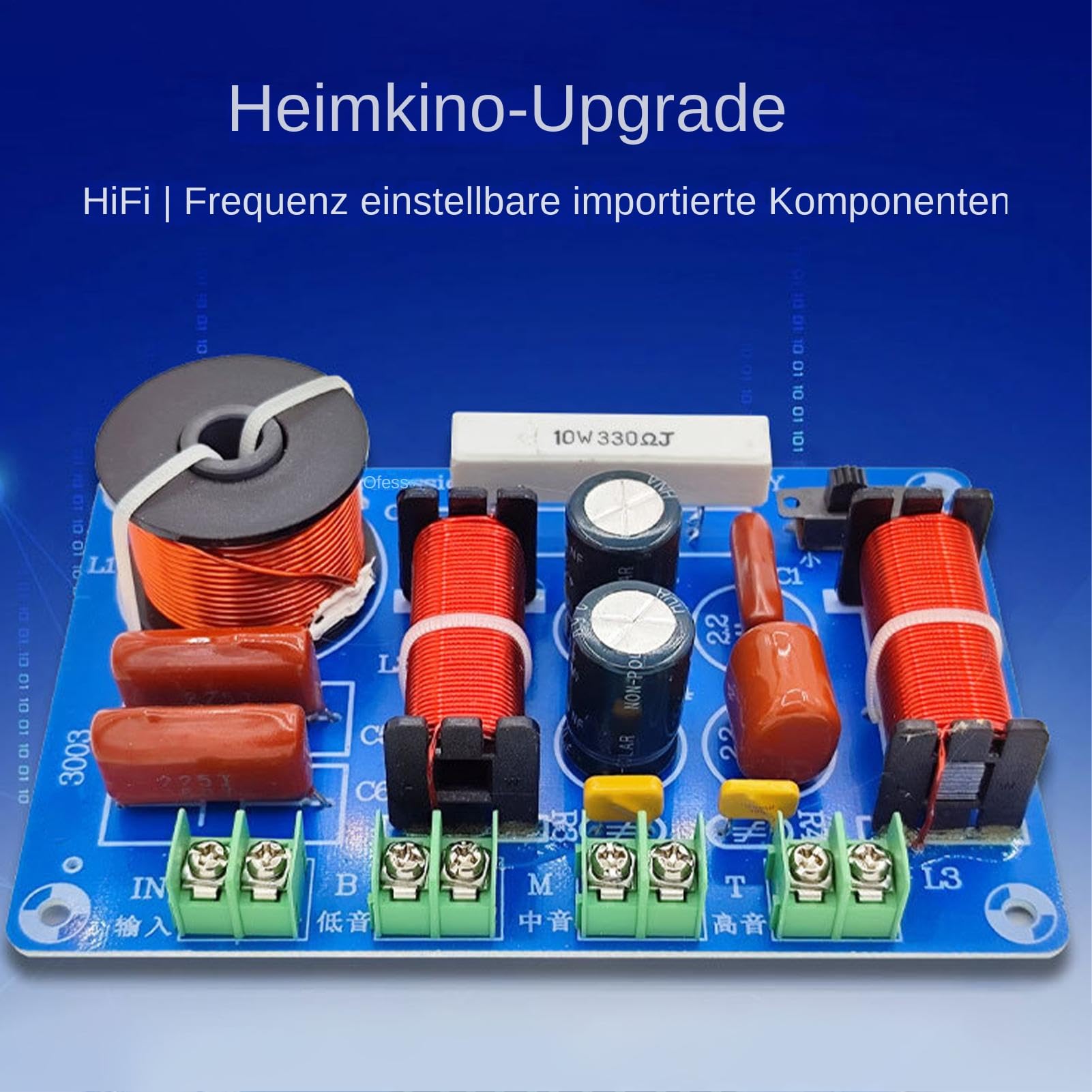 3-Wege-Frequenzweiche,Vielseitige Hochtöner-Frequenzweiche Für Lautsprecher | Kompakte Mehrwege-Weiche mit Hochleistungsfrequenzteilung für Wartung Modifikation Soundanlagen Audiotechnik Systeme