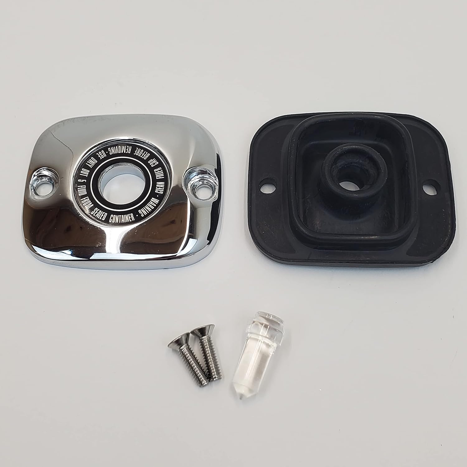 Front Brake Master Cylinder Chrome Cover w/Gasket for 1996