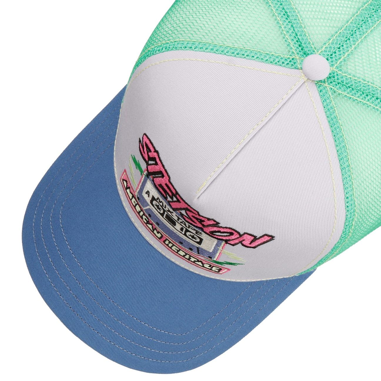 Stetson Mixtape Trucker Cap Basecap czapka baseballowa czapka z siateczką dla kobiet/mężczyzn – snapback, z daszkiem, na wiosnę, lato, jesień, zimę, wiosnę