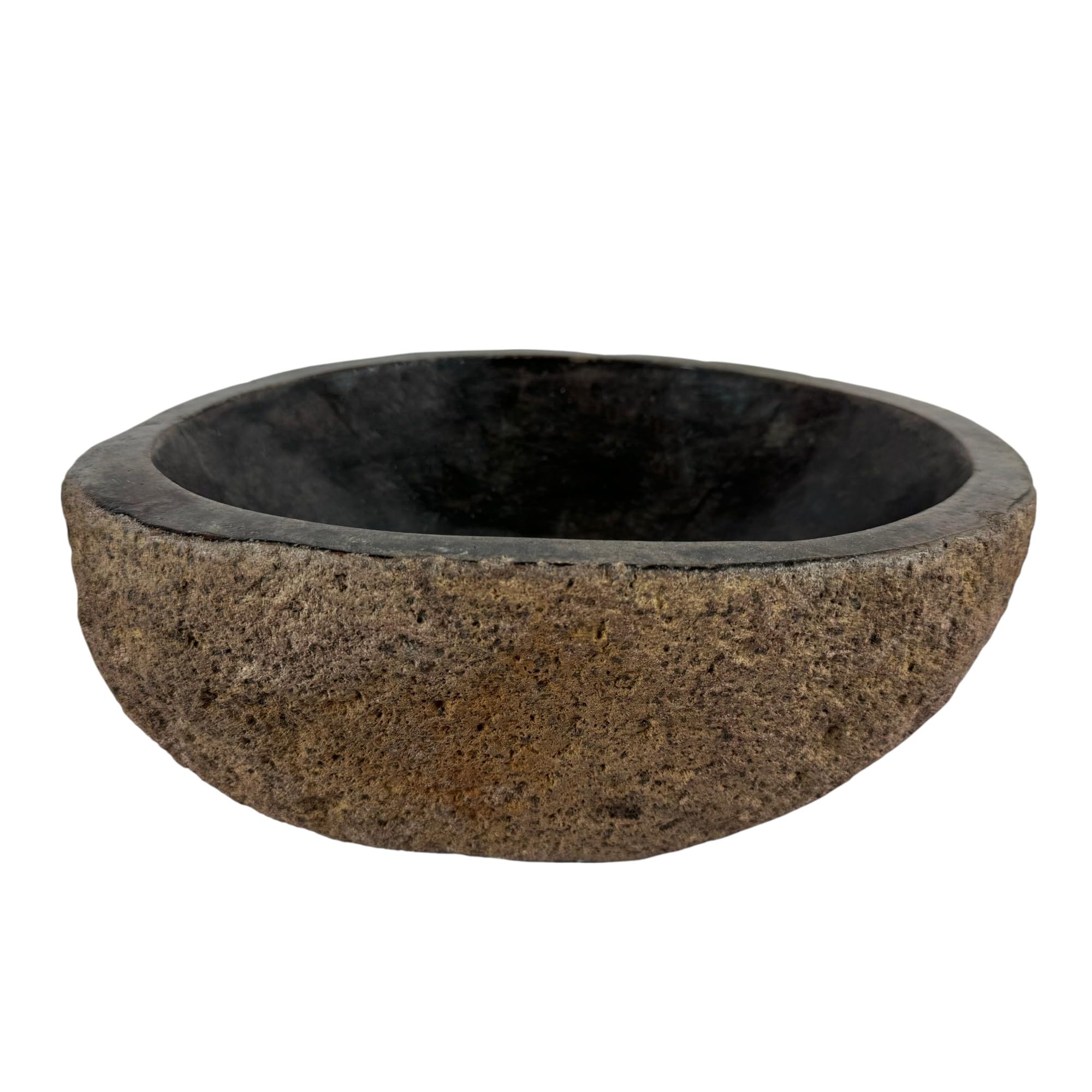Umywalka owalna (30-35) x (25-30) cm kamień rzeczny - kamień naturalny rdzawy kolor - umywalka do łazienki - zlew - miska do mycia - unikalny kształt i kolor!