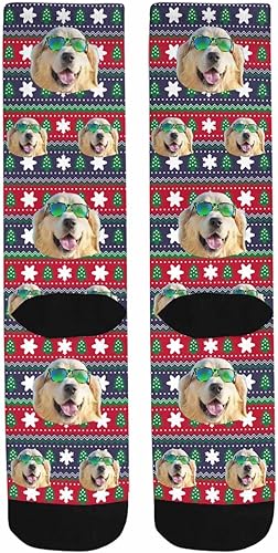 Miniatura 4 de Artsadd Calcetines personalizados para hombres y mujeres, amantes de los perros y gatos, calcetines con fotos personalizados, regalos