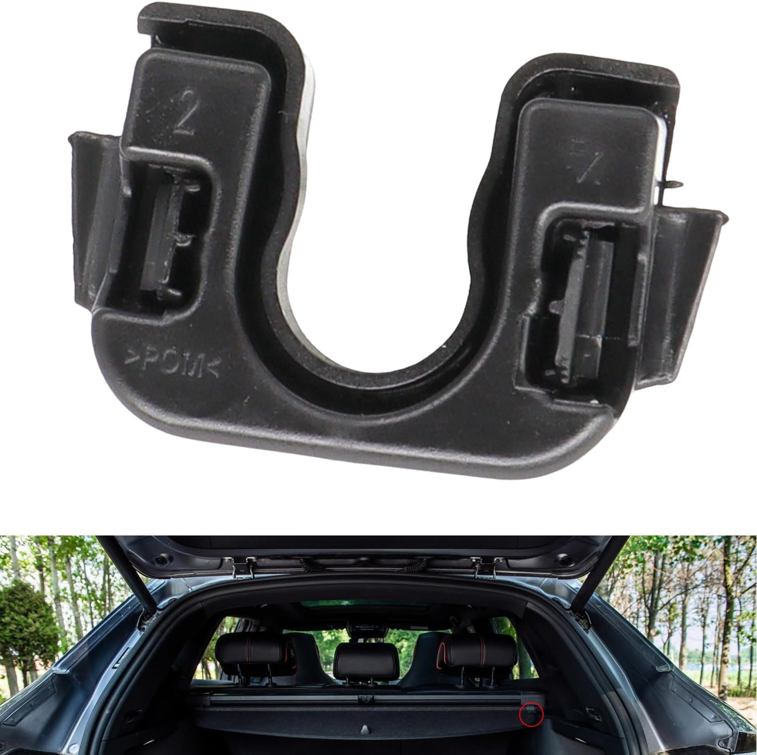 Rear Parcel Shelf Fastening Clips - Durable Interior Brackets for Secure Vehicle Storage, Fits Select Models