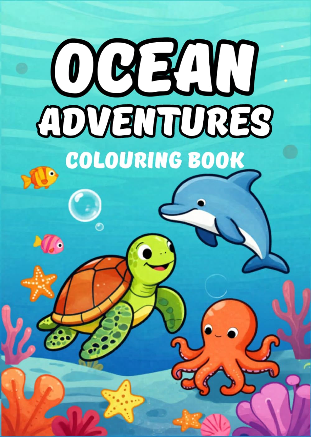 OCEAN ADVENTURE COLOURING BOOK: Fun Sea Life Facts and Undersea ColoUring Pages for Kids