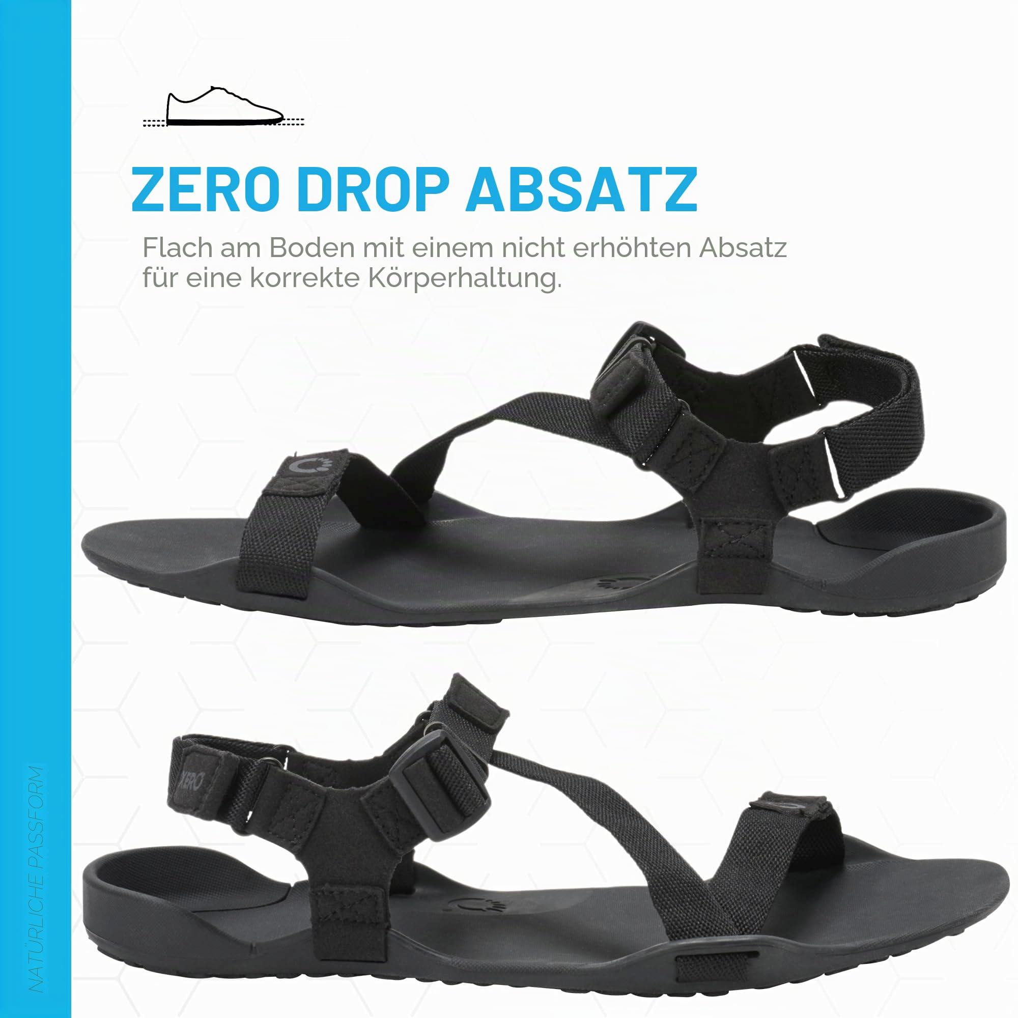Xero Shoes Herren Z-Trek Sandalen | Null Spreizung, breite Zehenbox, leichte und verpackbare Sportsandalen für Herren |