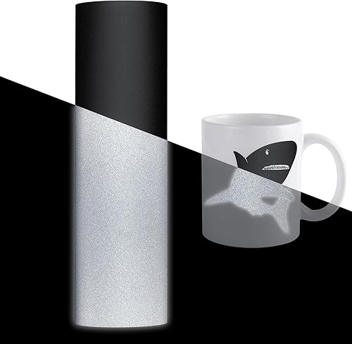 VINYL FROG Rollo de vinilo adhesivo, vinilo reflectante para manualidades de 12 x 6 pies que cambia de color debajo de la linterna, vinilo