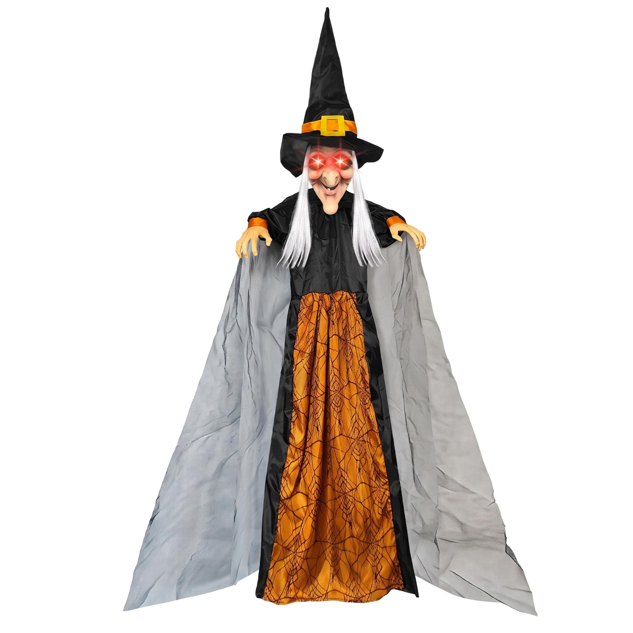 Decorazioni di Halloween attivate dal movimento, Animatronici di Halloween della strega, Giallo
