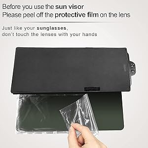 Veharvim Polarized Sun Visor for Car, Upgraded UV400 Car Sun Visor Extension with PC Lens and Side Sunshade,Anti-Glare Visor for Safe Driving (No Zipper)