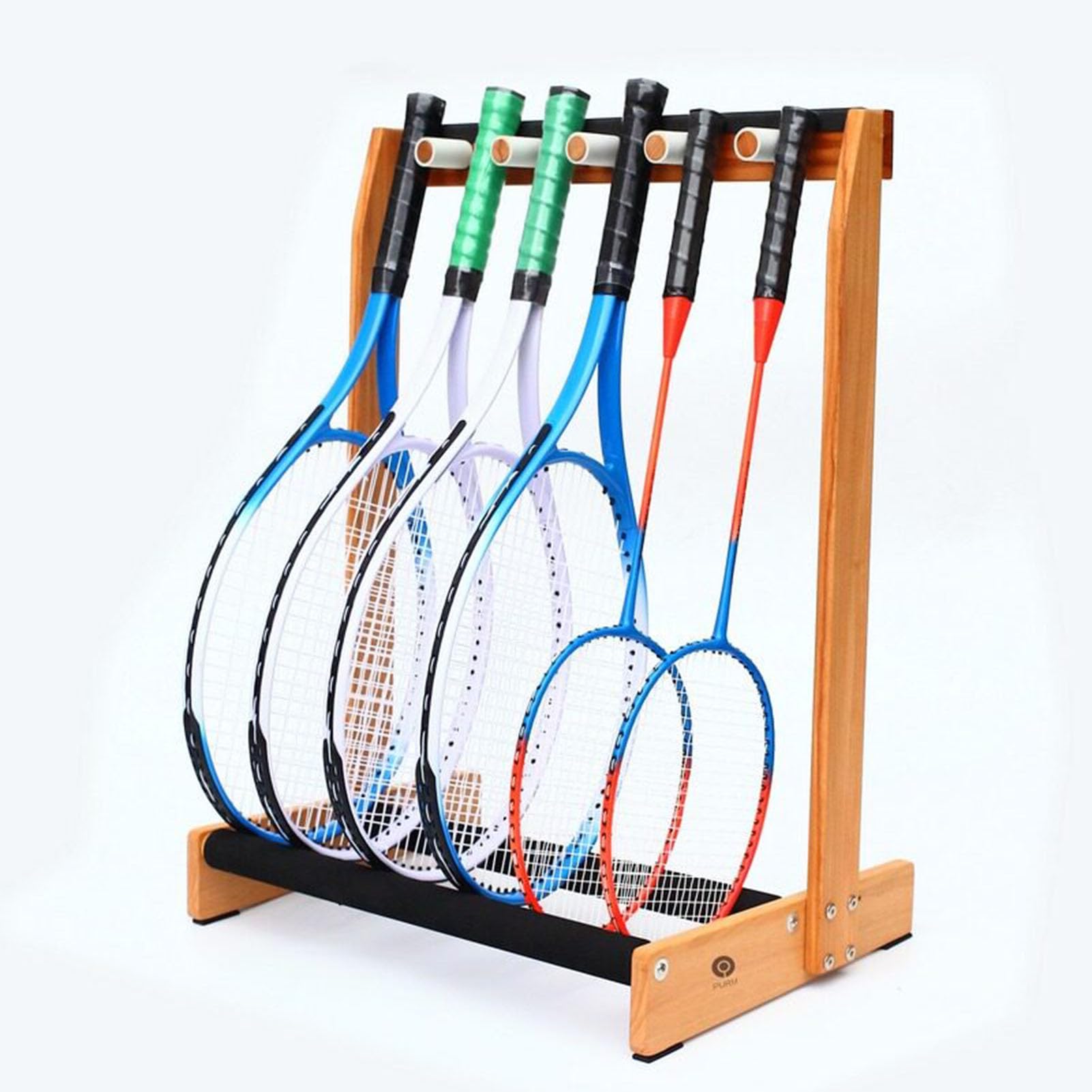 Rack di stoccaggio racchetta da tennis resistente con spugna di protezione | Racchetta Da Tennis Titolare Badminton Storage Organizer Holder，garage Attrezzature Sportive Organizzatore，per La Scuola Club