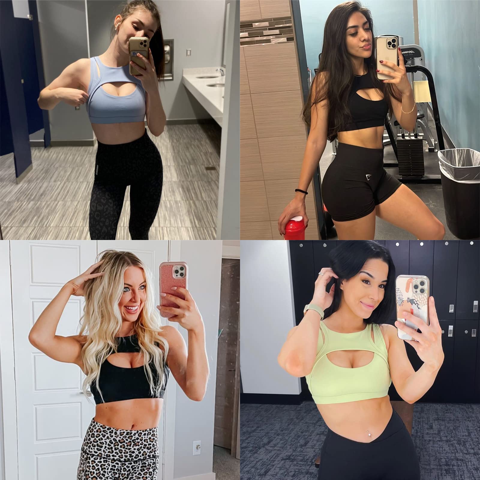 Sujetadores deportivos para mujer, sujetadores deportivos blancos de alto apoyo para mujer, brasier acolchado push up para gimnasio, con copas extraíbles