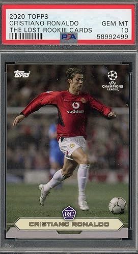 Miniatura 1 de Cristiano Ronaldo 2020 Topps The Lost Rookie Soccer Card Graded PSA 10