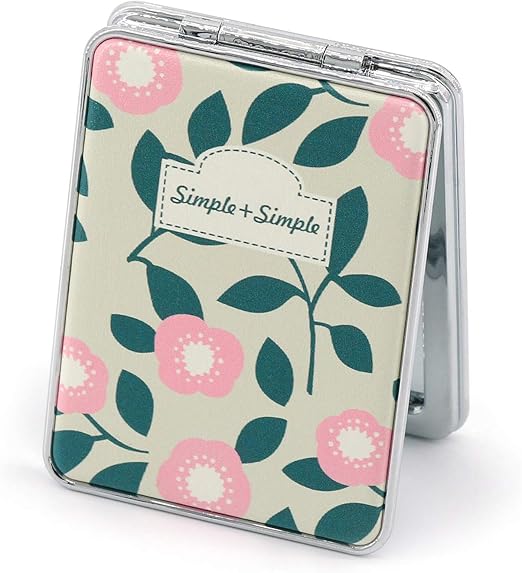 Amazon Co Jp J Cocoro おしゃれでかわいい コンパクトミラー 3倍 拡大鏡 メイク 携帯用 折りたたみ鏡 ハンドミラー 手鏡 レザー 角型 ポケットミラー ケース付き 满椿 ビューティー