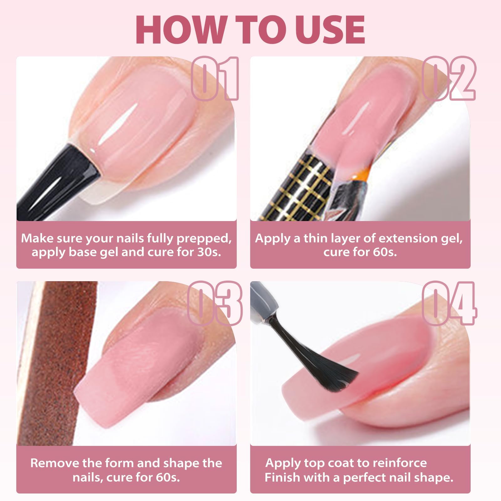 Sularpek Żel do paznokci żelowych, 15 ml, żel UV, żel budujący do paznokci żelowych, żel akrylowy do paznokci, bez HEMA i TPO, lakier do paznokci UV do naprawy paznokci, przedłużenie wzmocnienia do