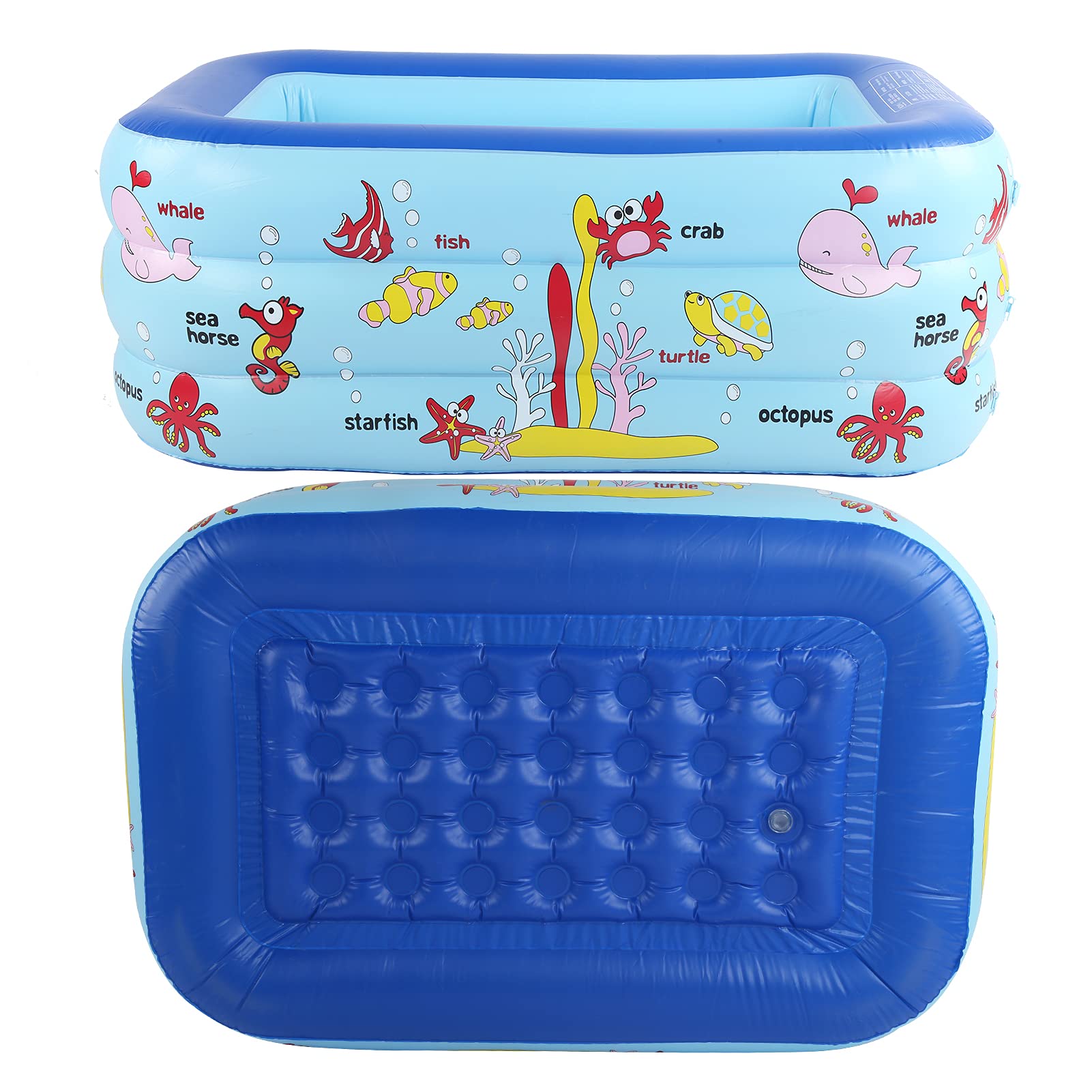 Piscina inflable para niños, piscina inflable para niños, 130 x 85 x 55 cm, piscina de salón familiar, centro de juegos para niños pequeños para interiores y exteriores