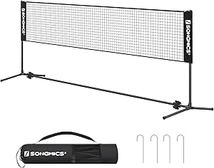 SONGMICSPortable Badminton Volleyball Tennis Pickleball Net for Backyard Park