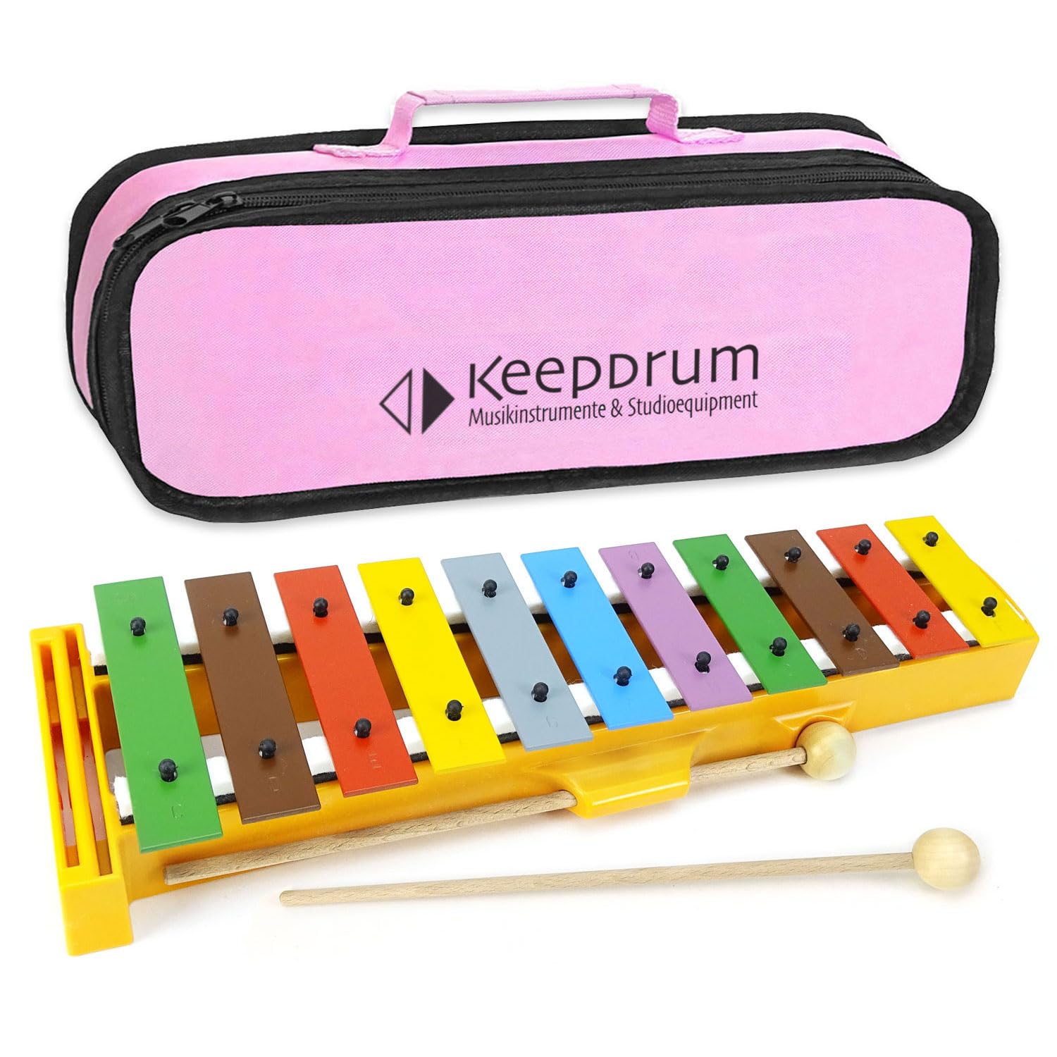 Sonor GS Glockenspiel-Set in C-Dur + keepdrum Tragetasche Pink