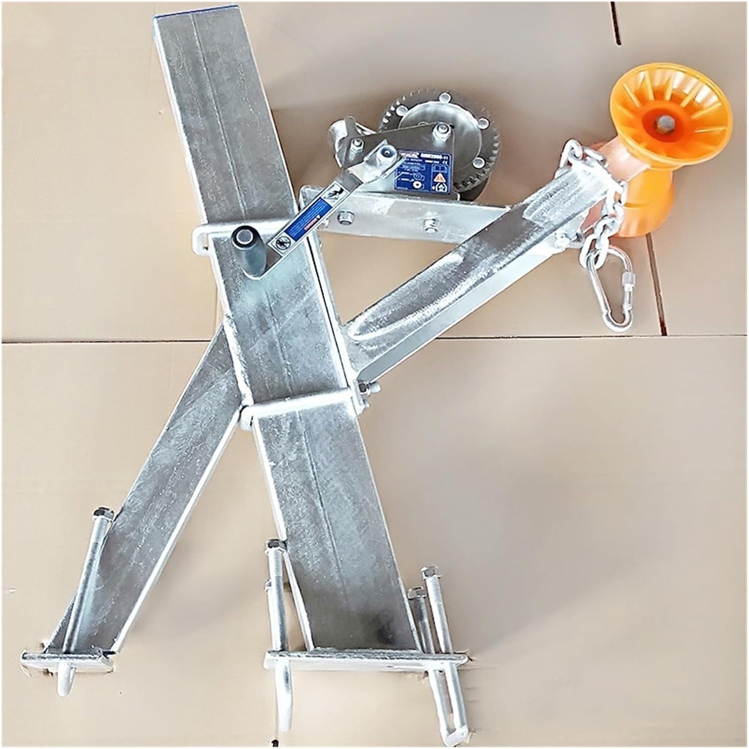 Boat Trailer Winch Mount for Motorboats, Fishing Boats, and Speedboats Handling Tools(No.1 1200 lb Winch+Frame) (No.3 2000 lb Winch+Frame )