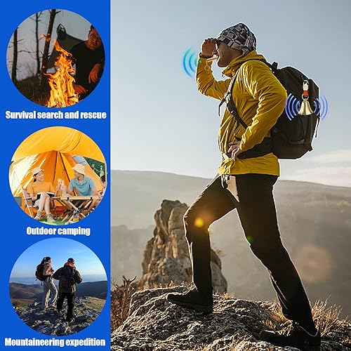 Miniatura 5 de Pacify Paquete de 36 campanas de oso fuerte con silbato para excursionistas, equipo de senderismo 3 en 1 de 2 pulgadas, campanas de oso con silbato