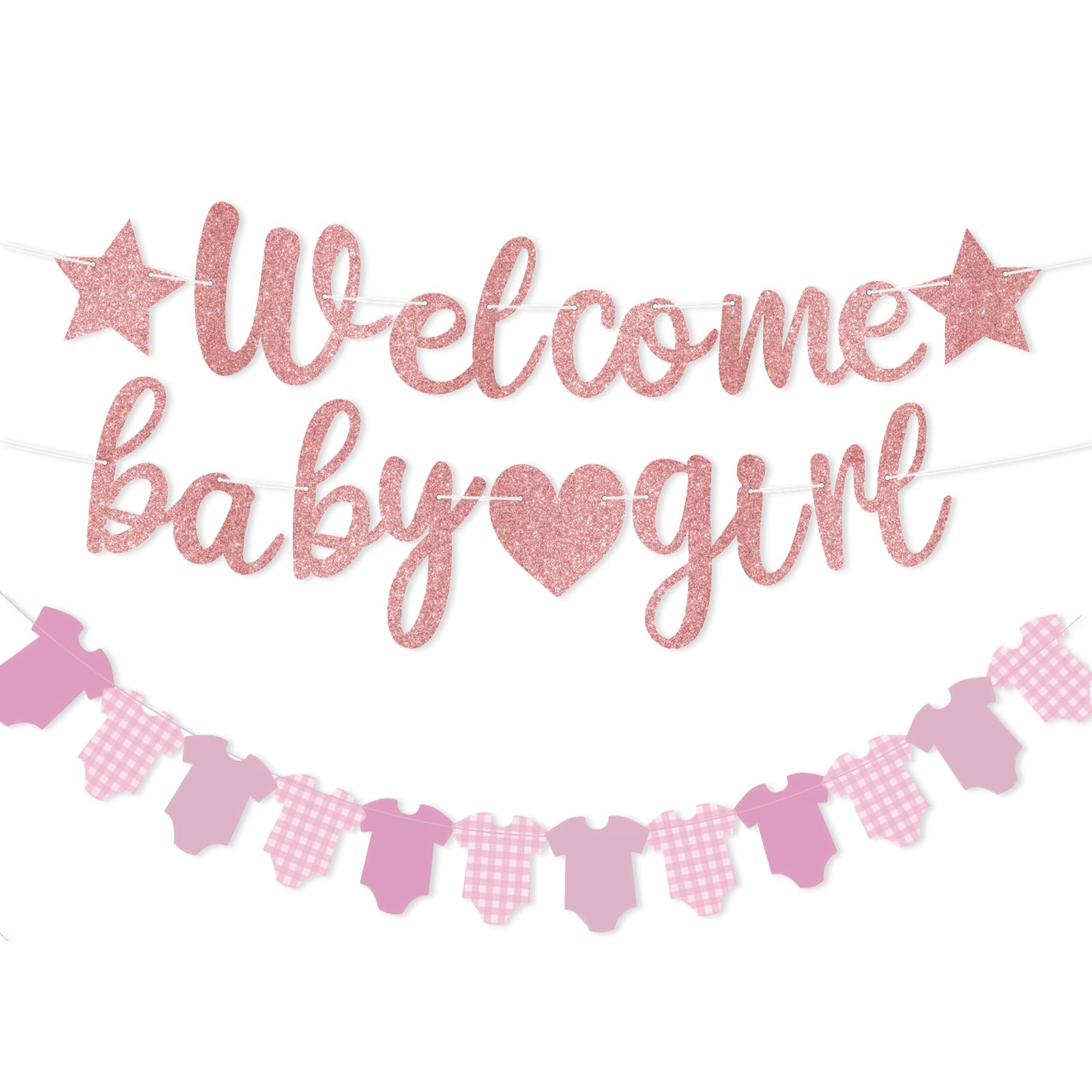 Geukmun Girl Baby Show Banner Baby Show Decorations Pink Bunting 5M