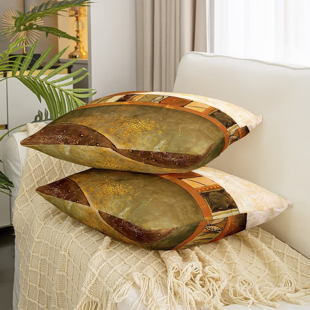 Loussiesd Set Di 2 Federe Per Cuscino 40x40 Cm Con Stampa Cartone Animato – Reversibili, Con Cerniera, Morbide, Per Cameretta E Divano