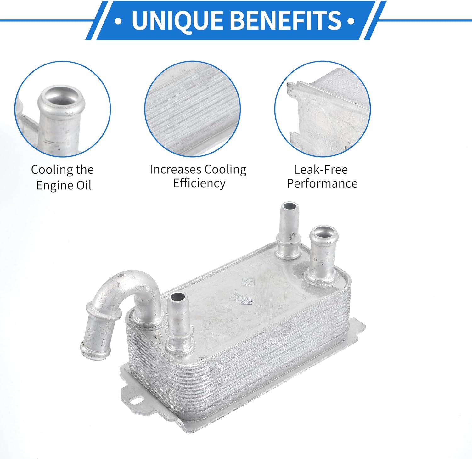 1 Pc Engine Oil Cooler for Mazda 3 2009-2020 Aluminum Alloy Silver Tone Transmission Oil Cooler Trans Cooler