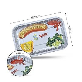 RAW x Lyrical Lemonade Lunch Rolling Tray - Size: Small L 10.8 X W 6.9 X H .08 - Fun Collab Design, Durable & Easy to Clean