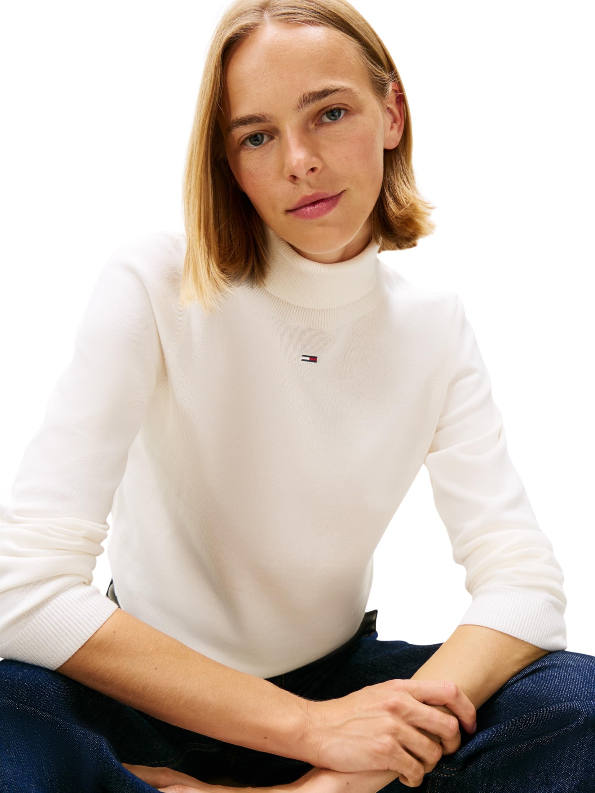 Tommy Jeans Damen Pullover Essential mit Rollkragen