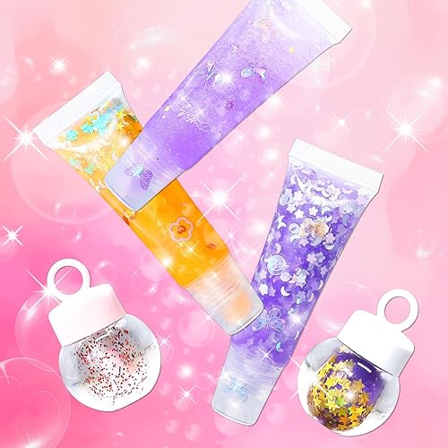 Miniatura 4 de WhizToys Kit de 74 piezas de brillo de labios para principiantes, haz tu propio kit de maquillaje con tubos vacíos para apretar, base transparente,